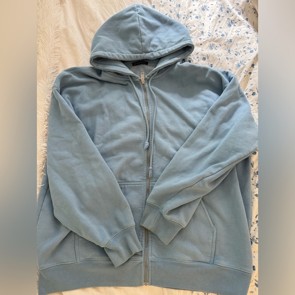Brandy Melville Oversized blue zip up